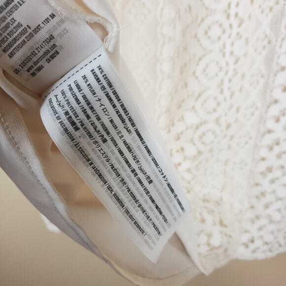 4/$25 Hollister Cream Lace Long Sleeve Blouse Size S - Picture 9 of 10
